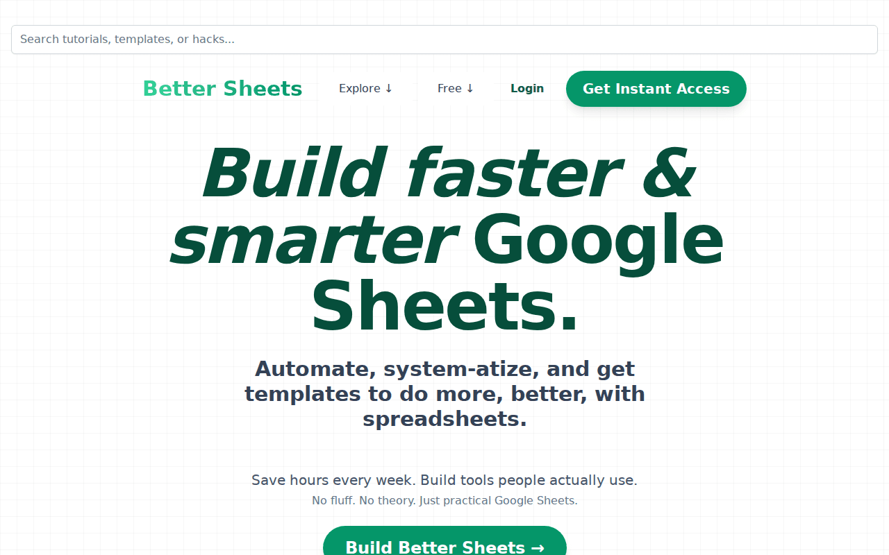 Google Sheets Formula Generator · Better Sheets