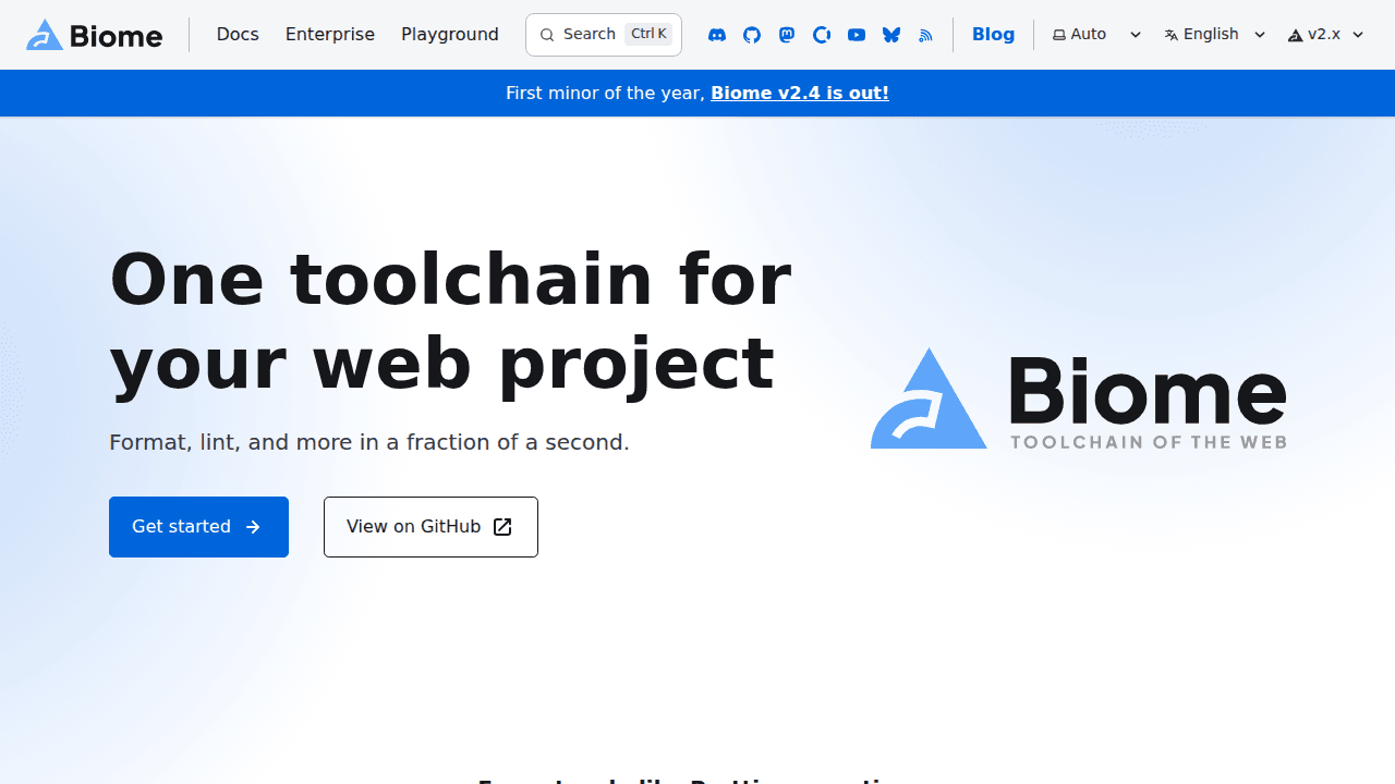 Biome, toolchain of the web