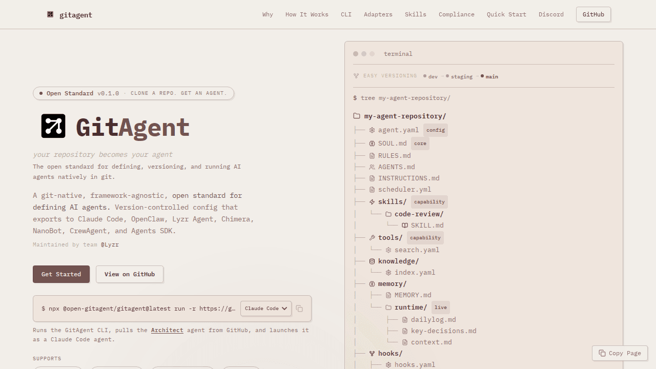 GitAgent — The Open Standard for Git-Native AI Agents