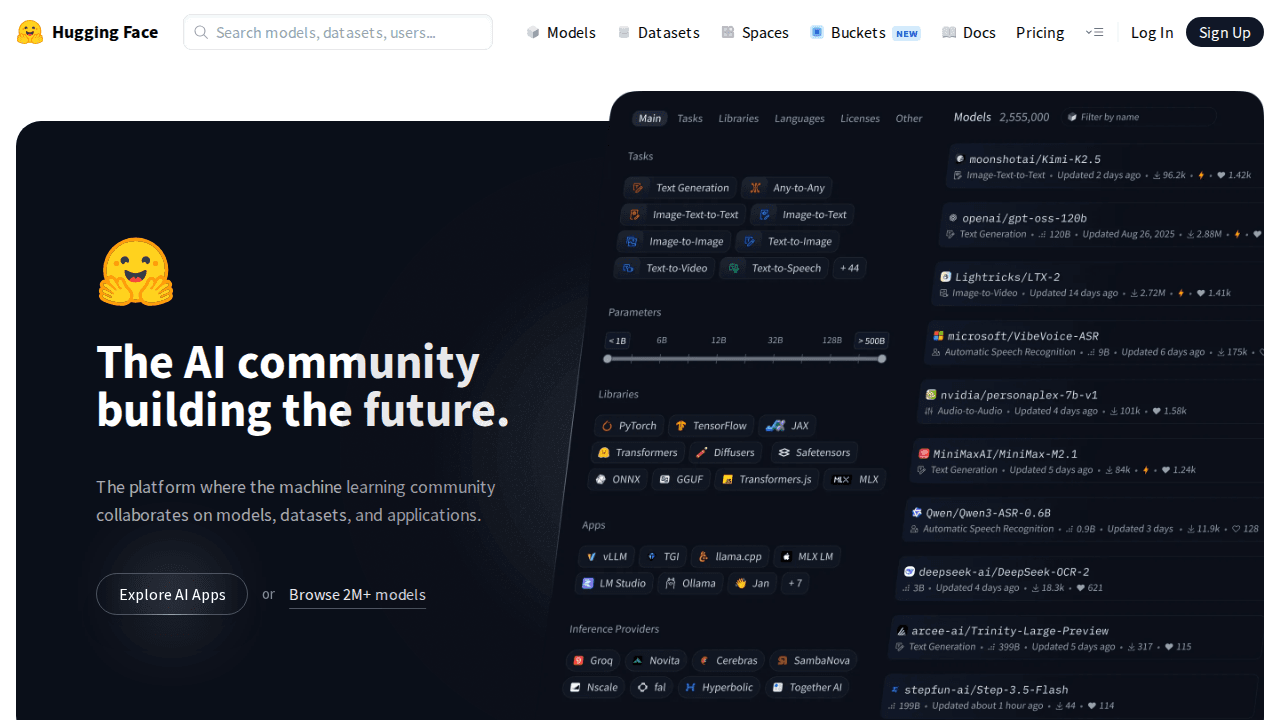 Hugging Face – The AI community building the future.